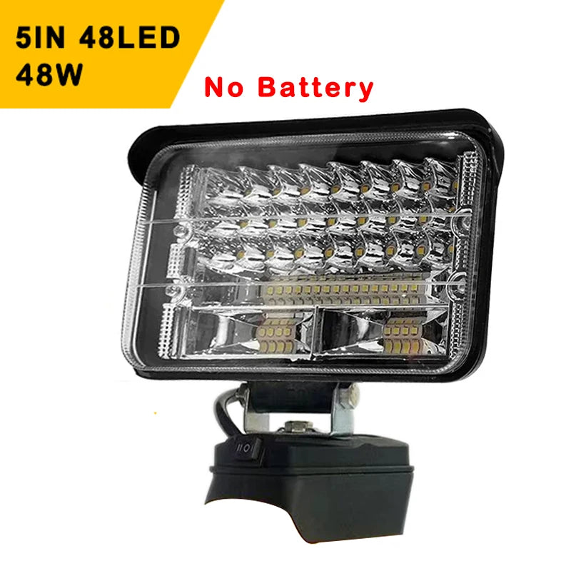 Led Light 3/4/5/8Inch Portable Spotlights Cordless Outdoor Work Fishing Handheld Emergency Tool Light Fit Dewalt 18V Battery RISE DEFENSE SYSTEMS.AI PRODUCTS