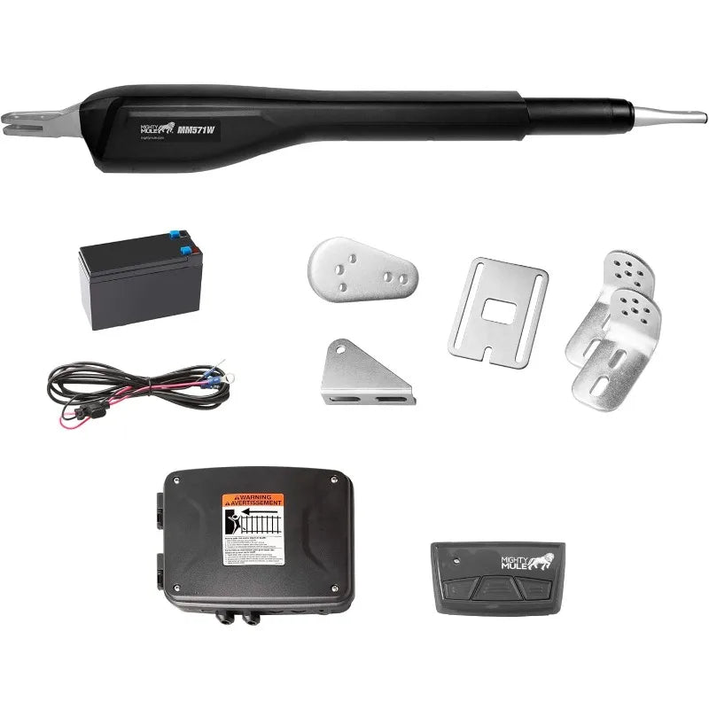 Heavy Duty Automatic Smart and Solar Ready, Single Gate Opener, Black RISE DEFENSE SYSTEMS.AI PRODUCTS