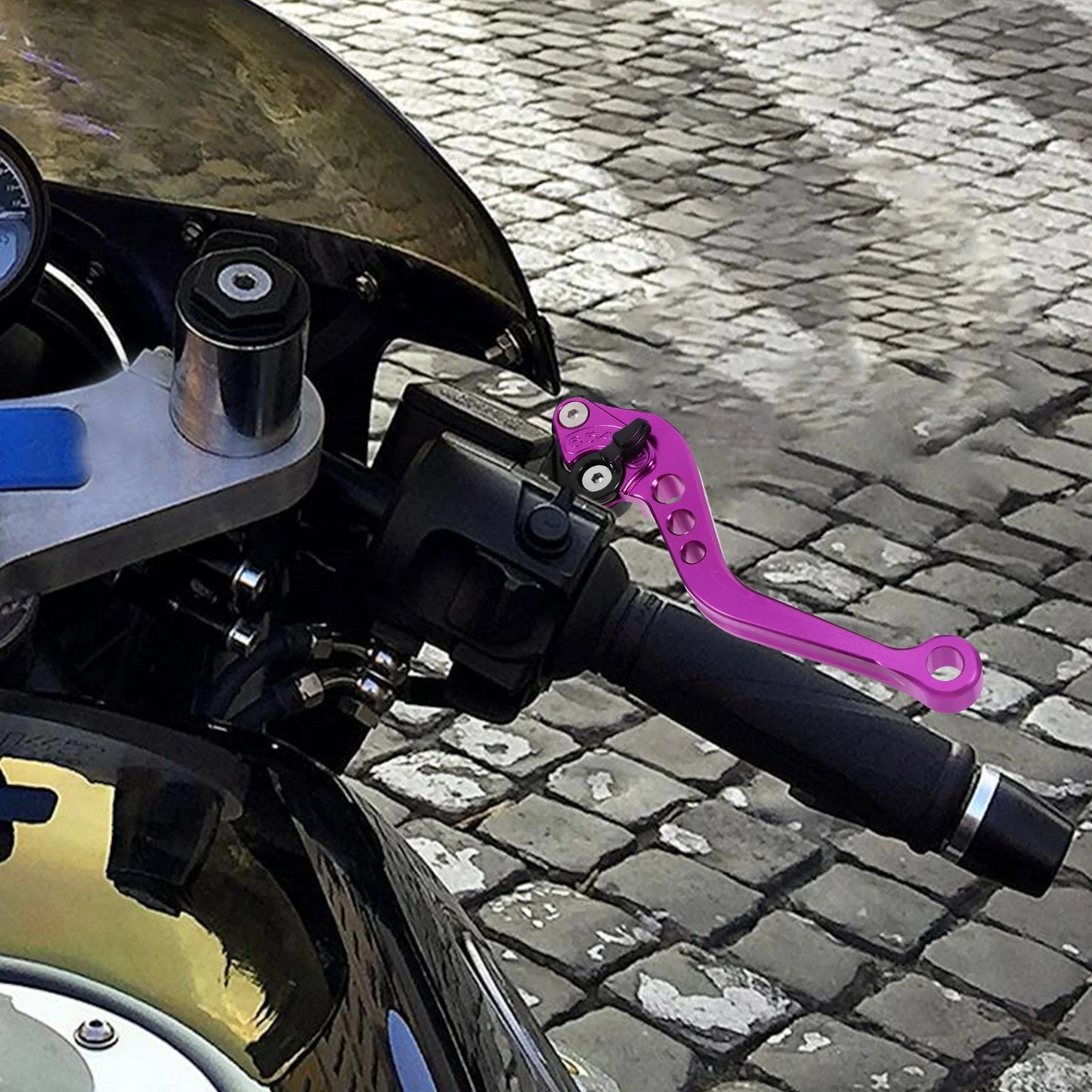 Motorcycle Lever Brake Handle Handlebar Clutch Purple Aluminum Alloy Replacements RISE DEFENSE SYSTEMS.AI PRODUCTS