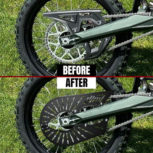 Rear Sprocket Protective Cover For Sur Ron Ultra Bee Rear Chain Guard Cover RISE DEFENSE SYSTEMS.AI PRODUCTS