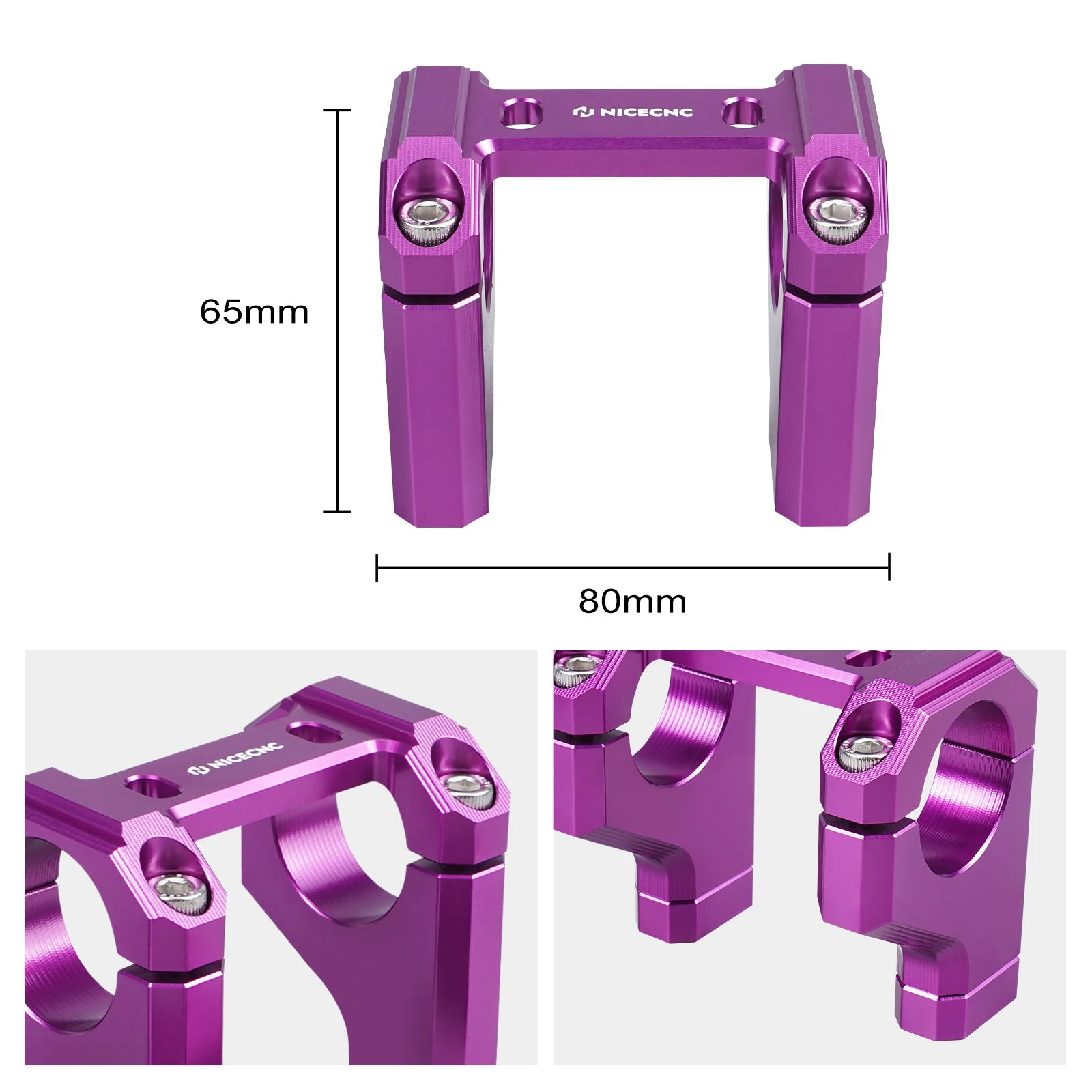 NICECNC For Surron Light Bee X S L1E Electric Dirt Bike Front Handlebar Bar Riser Mount Bracket Front Rear Brake Reservoir Cover RISE DEFENSE SYSTEMS.AI PRODUCTS