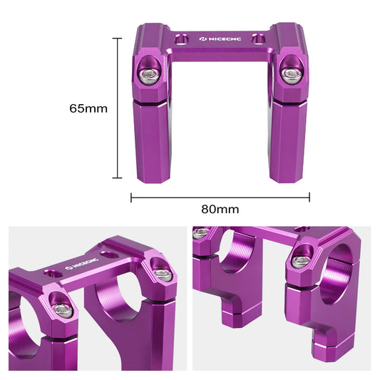 NICECNC For Surron Light Bee X S L1E Electric Dirt Bike Front Handlebar Bar Riser Mount Bracket Front Rear Brake Reservoir Cover RISE DEFENSE SYSTEMS.AI PRODUCTS