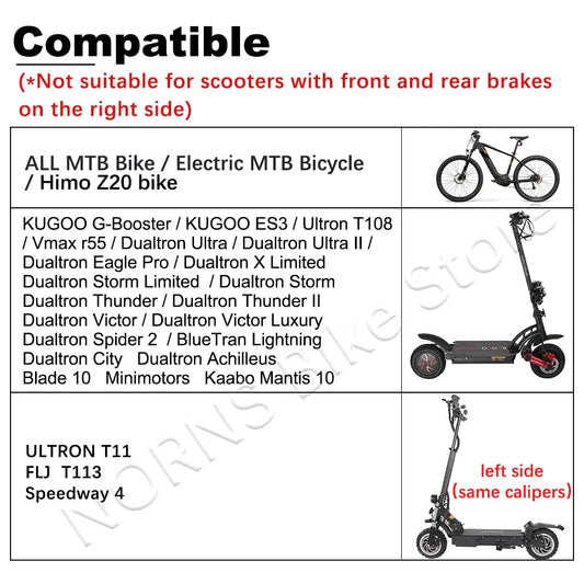 NUTT 4 Piston Y-5 Electric E-Bike Scooter Disc Brake Hydraulic Bicycle 140 160 180 Rotor For A5-D KUGOO Dualtron Kaabo Mantis RISE DEFENSE SYSTEMS.AI PRODUCTS
