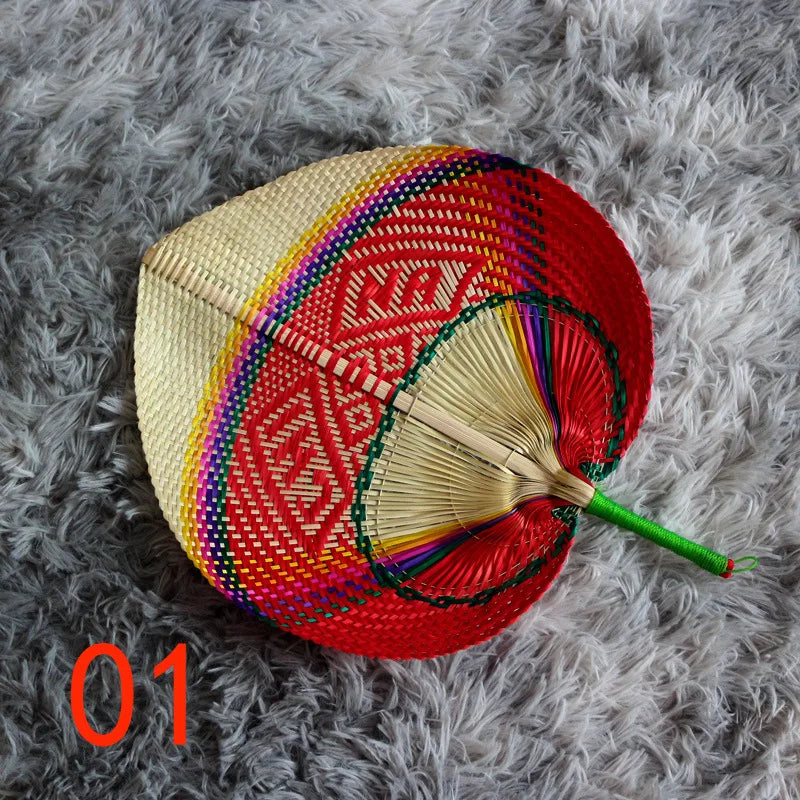 1pc  Woven Bamboo Hand Fans Wedding Favors for Guests Boho Fan Wall Decoration Raffia Folding Hand Fans Abanicos De Mano RISE DEFENSE SYSTEMS.AI PRODUCTS