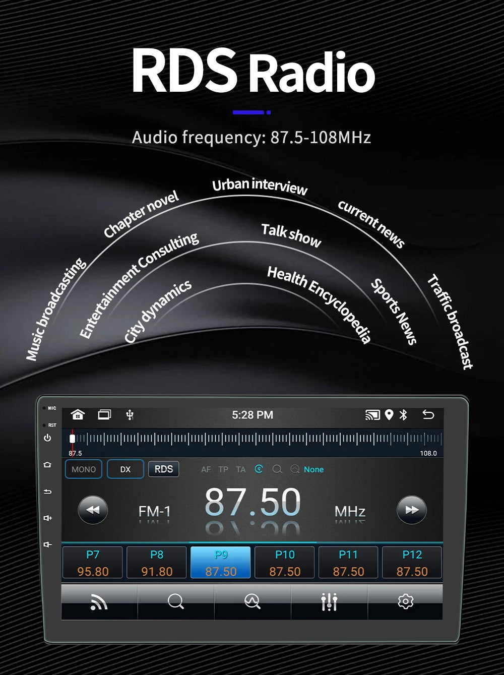 BQCC 4core 2 Din Car Radio Androidauto Carplay Android 13 GPS Car Audio 7"/9"/10" WIFI BT IPS Automotive Multimedia Player RISE DEFENSE SYSTEMS.AI PRODUCTS