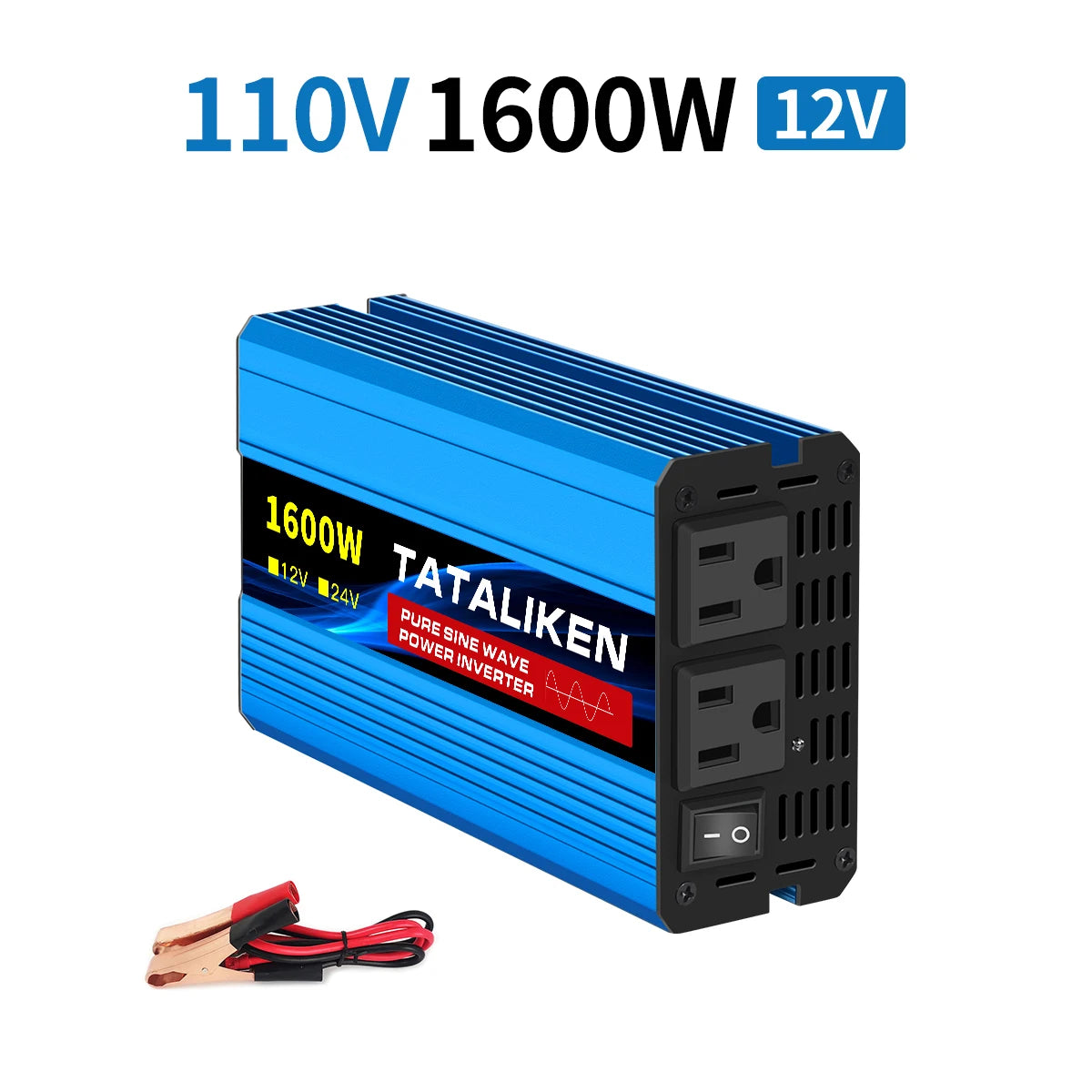 DC 12V/24V to AC 110V60HZ Pure Sine Wave Inverter screen 1600-10000w suitable for Car solar High Energy Converter with LED RISE DEFENSE SYSTEMS.AI PRODUCTS