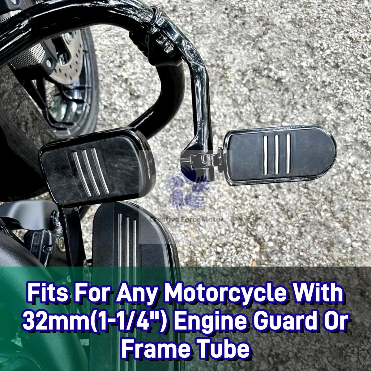 Motorcycles 1 1/4" Footrest Highway Engine Guard Foot Pegs Mount For Harley Sportster Tri Street Glide FLHX Road King Low Rider RISE DEFENSE SYSTEMS.AI PRODUCTS