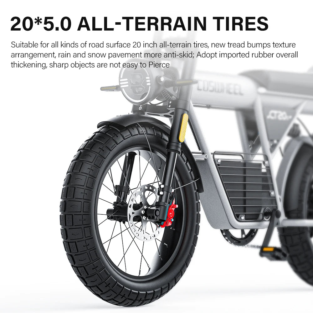 Adult Electric Bike CT20S 2000W Motorcycle electric bicycle 93km/h Speed ebike 20*5.0inch Fat Tire 60V 27.5AH Mountain dirt bike RISE DEFENSE SYSTEMS.AI PRODUCTS
