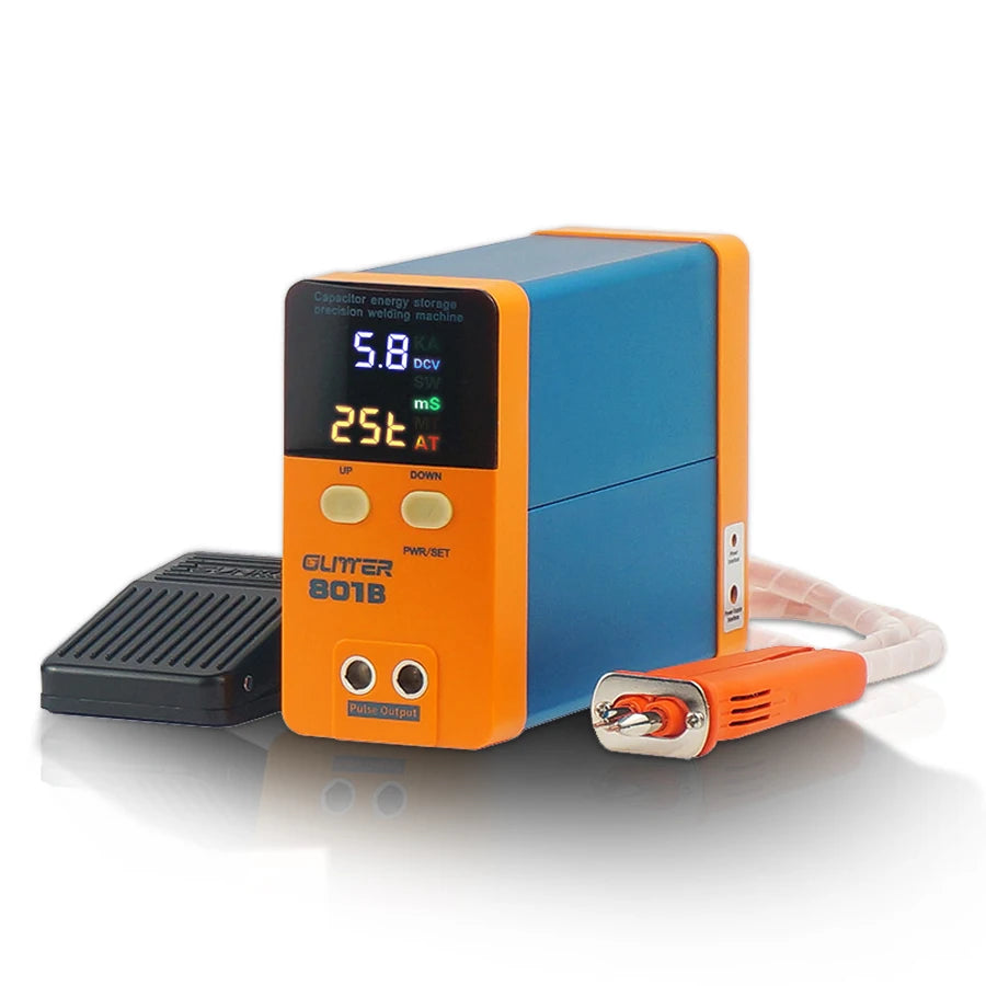 GLITTER 801B battery spot welder 11.6 KW 500A High Power welding Precision Pulse Spot Welder Voltage Measurement Dual Feature RISE DEFENSE SYSTEMS.AI PRODUCTS