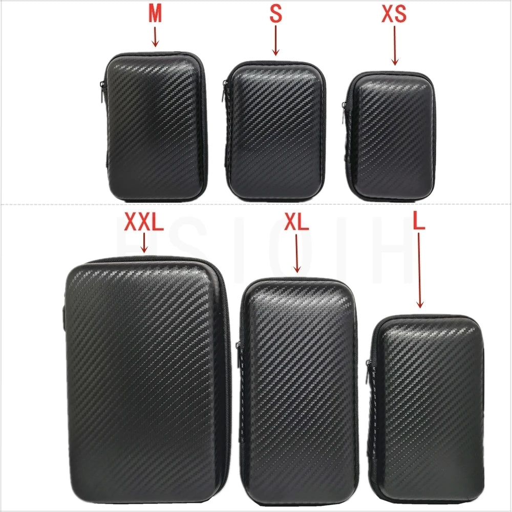 EVA Earphone Bags Boxes Case Portable Storage Bag Car Repair Tool Kit Storage Carbon Fiber Pattern With Zipper Bag RISE DEFENSE SYSTEMS.AI PRODUCTS
