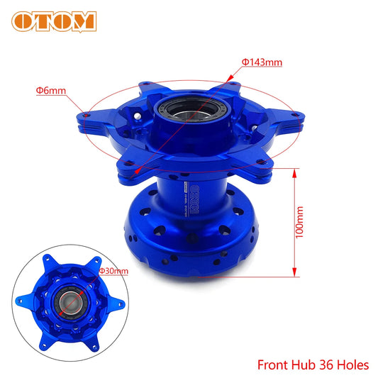 OTOM Motorcycle 36 Holes Front Rear Wheel Hub CNC Aluminum Billet For KTM SXF XCF SMR HUSQVARNA FC FX TC TX GASGAS EXF MXF 2022 RISE DEFENSE SYSTEMS.AI PRODUCTS