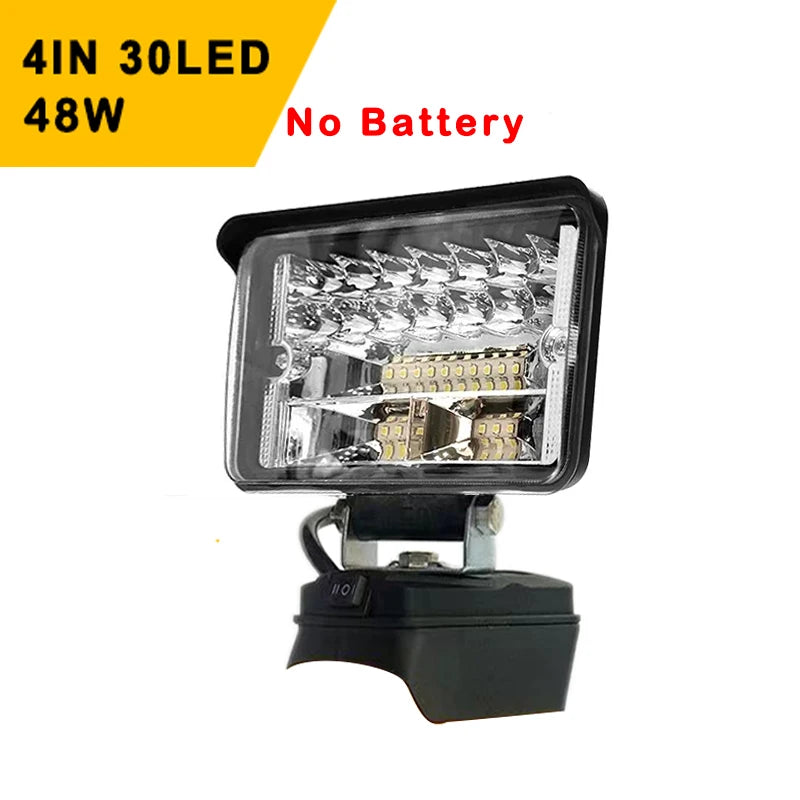 Led Light 3/4/5/8Inch Portable Spotlights Cordless Outdoor Work Fishing Handheld Emergency Tool Light Fit Dewalt 18V Battery RISE DEFENSE SYSTEMS.AI PRODUCTS