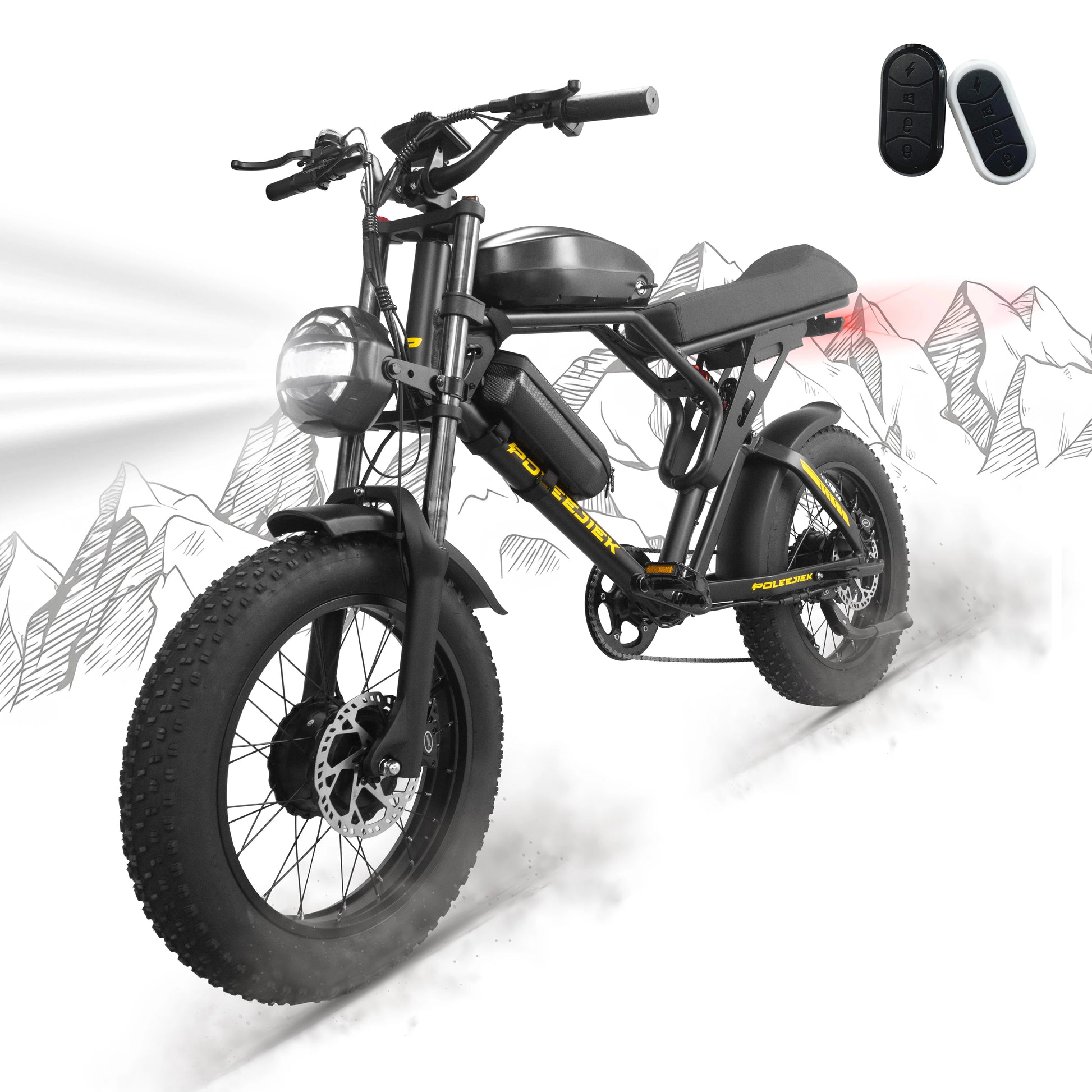 4500W 40MPH Electric Bike with 25.6Ah Battery 20"×4"Fat Tire Ebike for Adults 100Miles Electric Bicycles RISE DEFENSE SYSTEMS.AI PRODUCTS