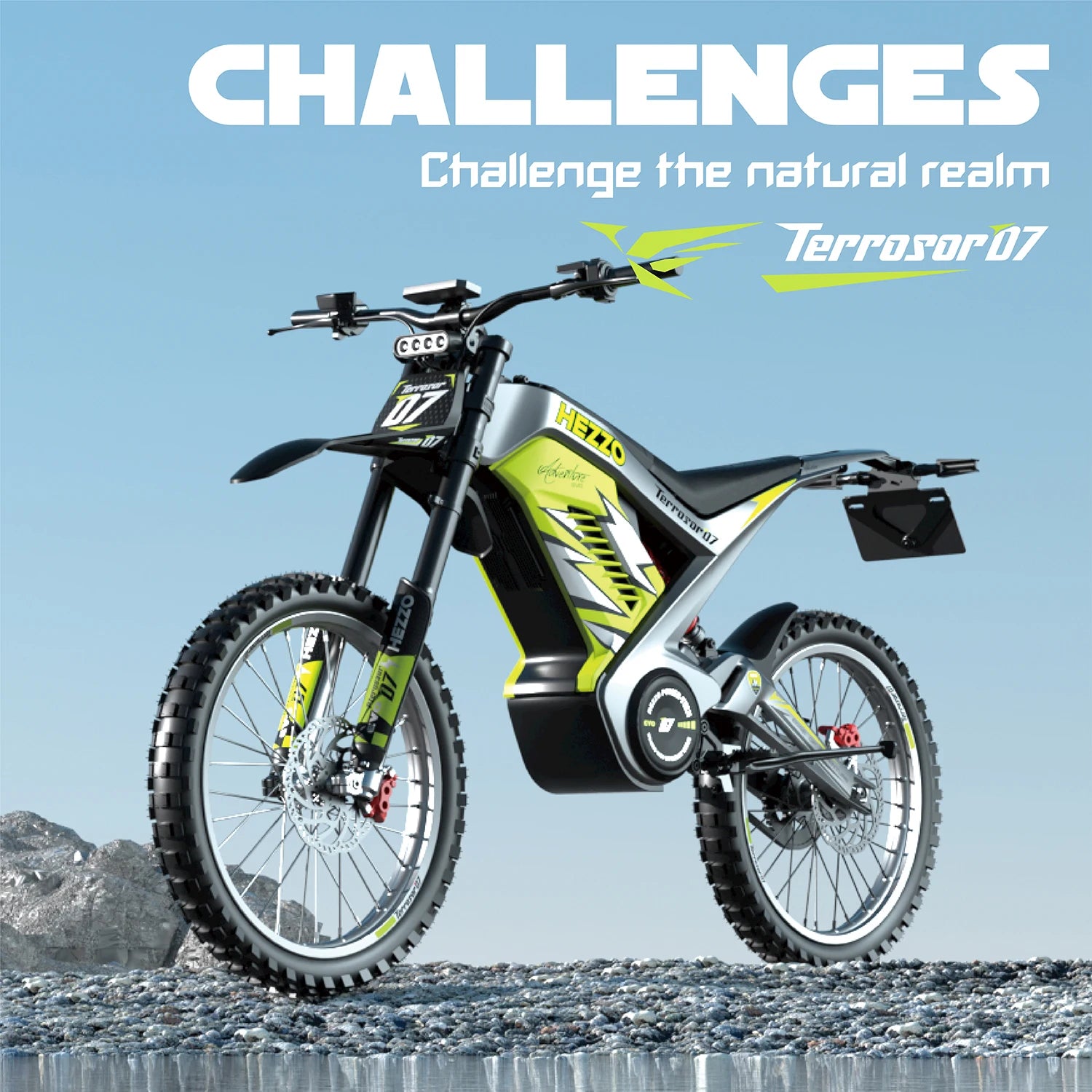 HEZZO-Electric Dirt Bike, Off-Road Ebike, Top Speed 100 km/h, 389NM, 120km Long Range, 72V, 35Ah, 8000W RISE DEFENSE SYSTEMS.AI PRODUCTS