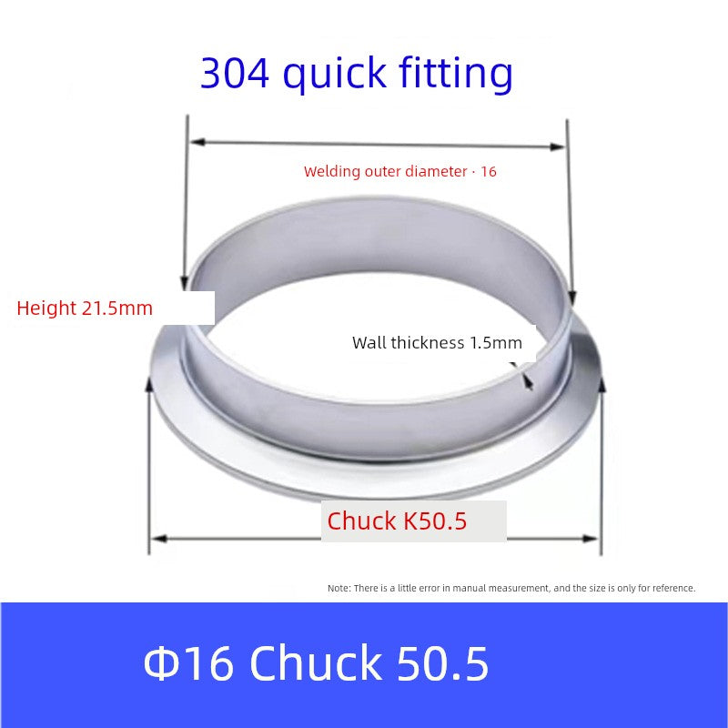 304 Stainless Steel Sanitary Quick Coupler Chuck Washer Direct Card Sleeve Quick Flange End Welding Quick Card RISE DEFENSE SYSTEMS.AI PRODUCTS