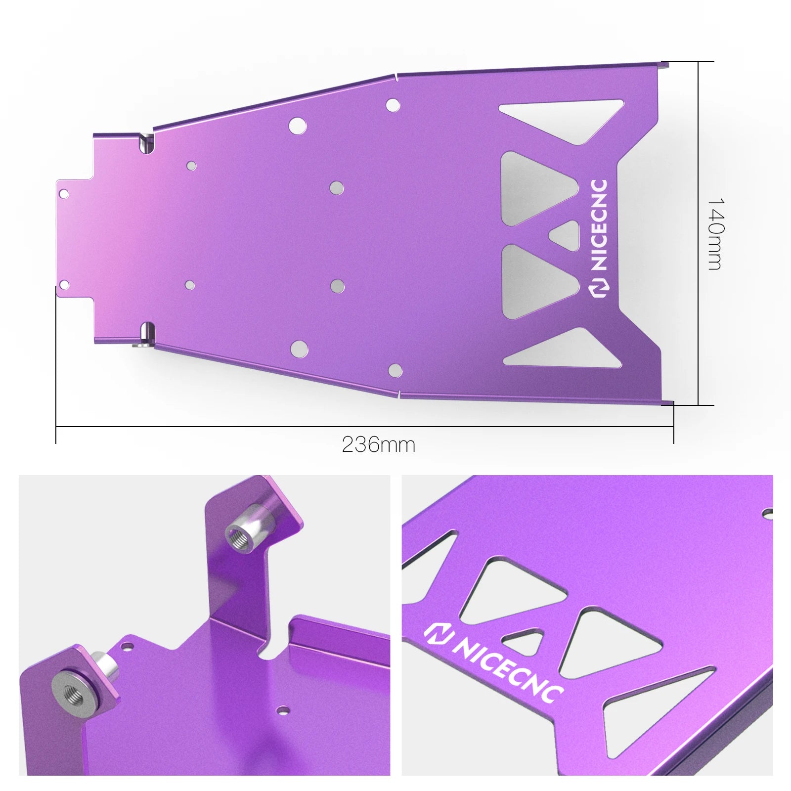 For Surron Light Bee X S L1E NICECNC Electric Dirt Bike Battery Compartment Guard Cover Front Plate Fender Controller Protector RISE DEFENSE SYSTEMS.AI PRODUCTS