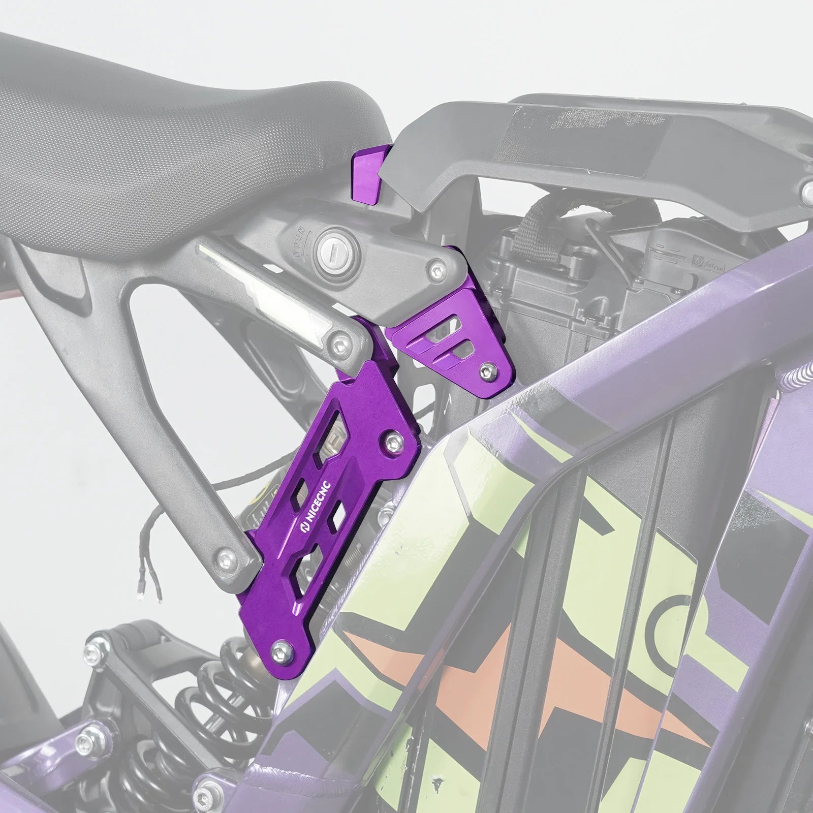 For Surron Light Bee X S L1E NICECNC Electric Dirt Bike 50MM Seat Riser Surron Light Bee X Aluminum Heighten Raise Bracket Kit RISE DEFENSE SYSTEMS.AI PRODUCTS