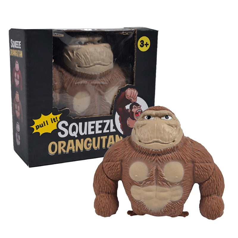 Giant Anti Stress Gorilla Toy Squeezing Elastic Monkey Fun Gorilla Stress Relief Game Mini Children's Gift Birthday Gift RISE DEFENSE SYSTEMS.AI PRODUCTS