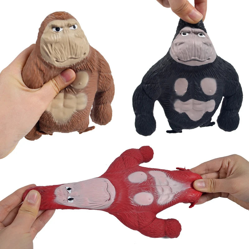 Giant Anti Stress Gorilla Toy Squeezing Elastic Monkey Fun Gorilla Stress Relief Game Mini Children's Gift Birthday Gift RISE DEFENSE SYSTEMS.AI PRODUCTS