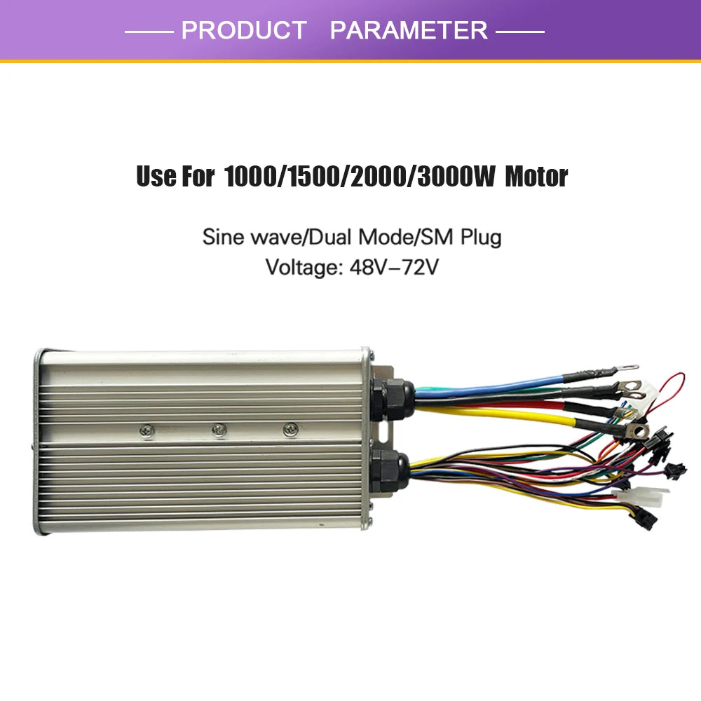 JN 60A Sinewave Controller Dual Mode Controller Sensor/Sensorless 48V-72V For 1000W 1500W 2000W 3000W Hub Motor RISE DEFENSE SYSTEMS.AI PRODUCTS