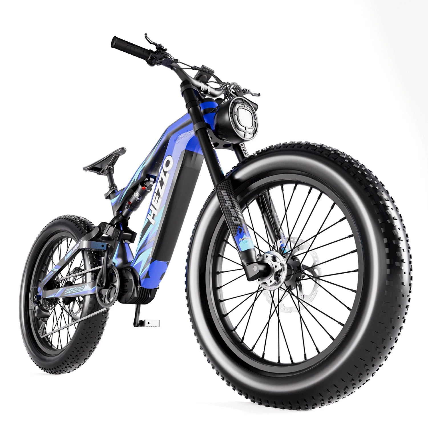 HEZZO Carbon Fiber Ebike 52V 1000W Bafang M620 Middrive Electric Bicycle 21Ah LG 50Kmp 26X4.8
