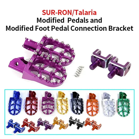 Motorcycle Footpegs Foot Pegs Rests Pedals For Surron Sur-Ron Light Bee Electric Dirt Bike Footrest RISE DEFENSE SYSTEMS.AI PRODUCTS