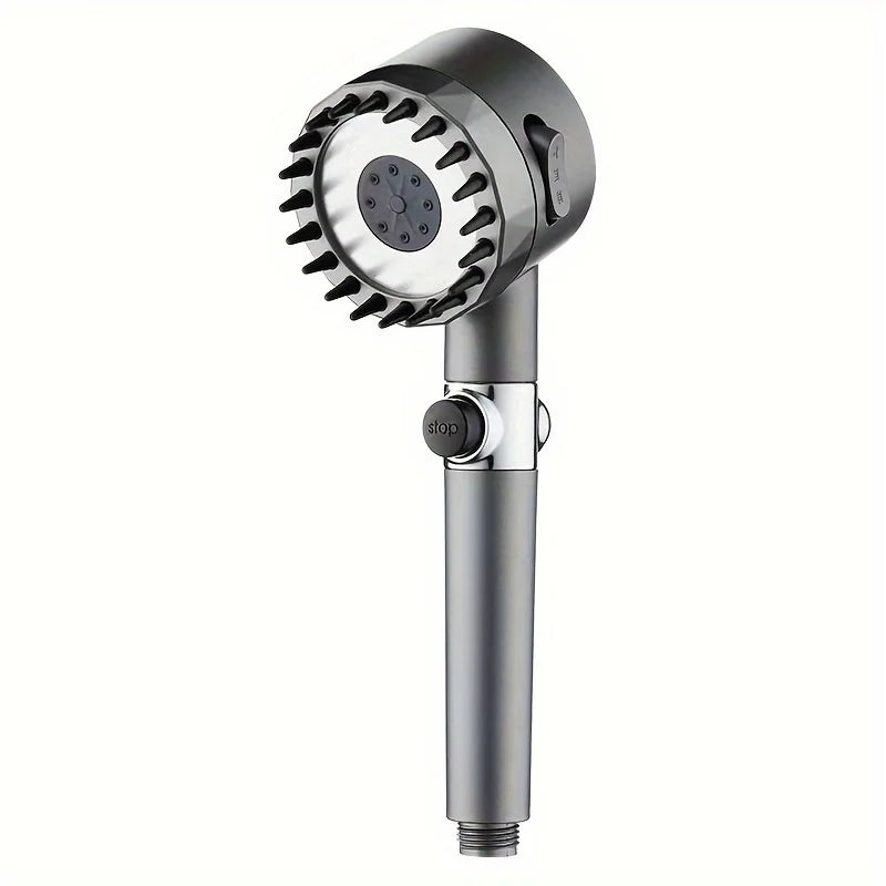 New self-contained silicone soft particle massage showerhead, three-position function adjustable pressurized showerhead. RISE DEFENSE SYSTEMS.AI PRODUCTS