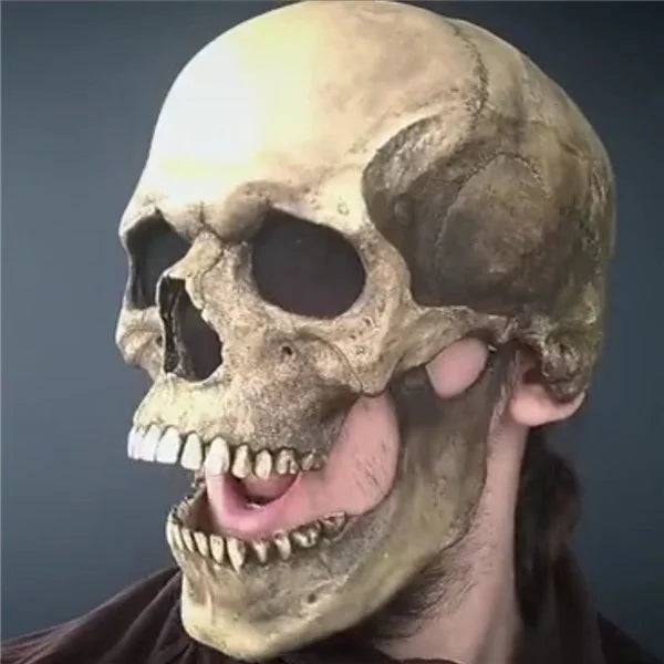 Halloween Skull Masks  LED Eyes Glowing Mouth Movable Horror Skull Head Mask Skull Full Head Bone Cover Haunted House Props RISE DEFENSE SYSTEMS.AI PRODUCTS