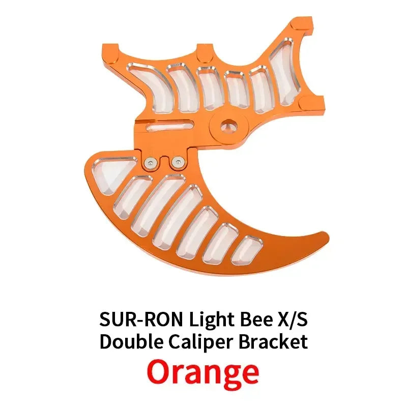 For SURRON Light Bee X Segway X160 X260 Talaria Sting Dual Caliper Mount Shark Fin Disk Disc GuardAlloy Off-road Parts SUR-RON RISE DEFENSE SYSTEMS.AI PRODUCTS