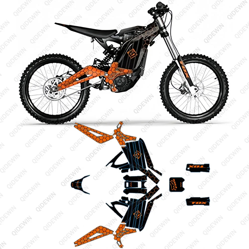 Electric offroad vehicle Motorcycle Decals Stickers Background Kit For Sur-Ron light bee X Sur-Ron light bee S PersonalizedDecal RISE DEFENSE SYSTEMS.AI PRODUCTS