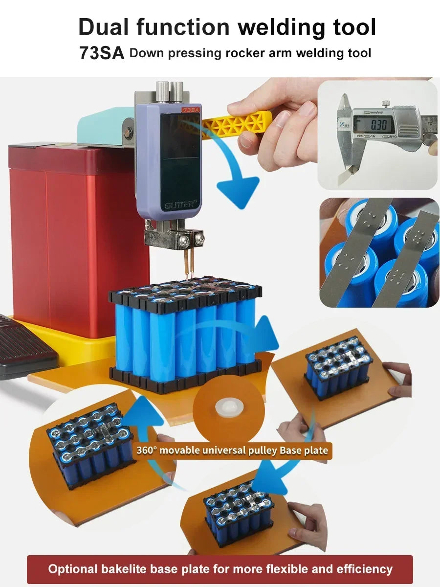 801D Spot Welder Machine Pulse Current Spot Welding Machine for Lithium Iron Phosphate Battery 0.3mm Nickel Welding 0.05-0.4mm RISE DEFENSE SYSTEMS.AI PRODUCTS