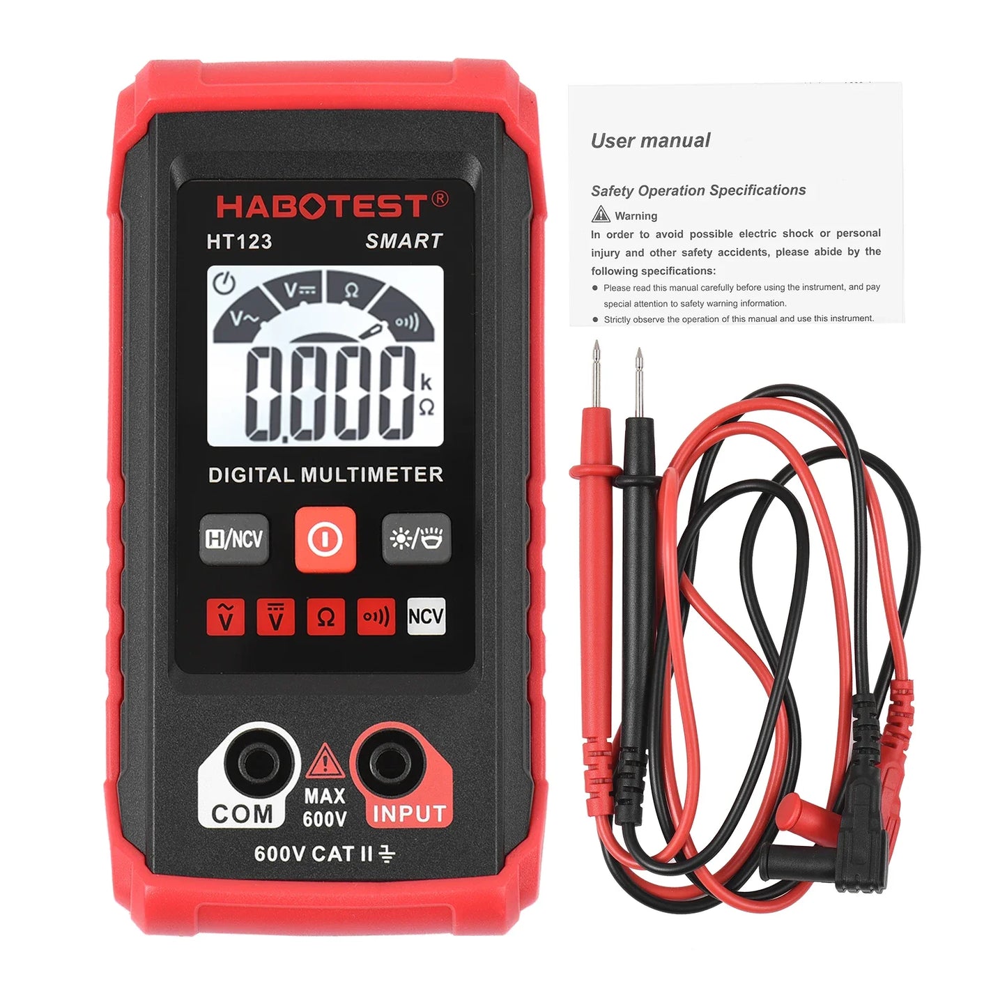 Digital Multimeter Voltage HT123 Resistance Measuring Automatic Identification Electrical Voltmeter Tester RISE DEFENSE SYSTEMS.AI PRODUCTS