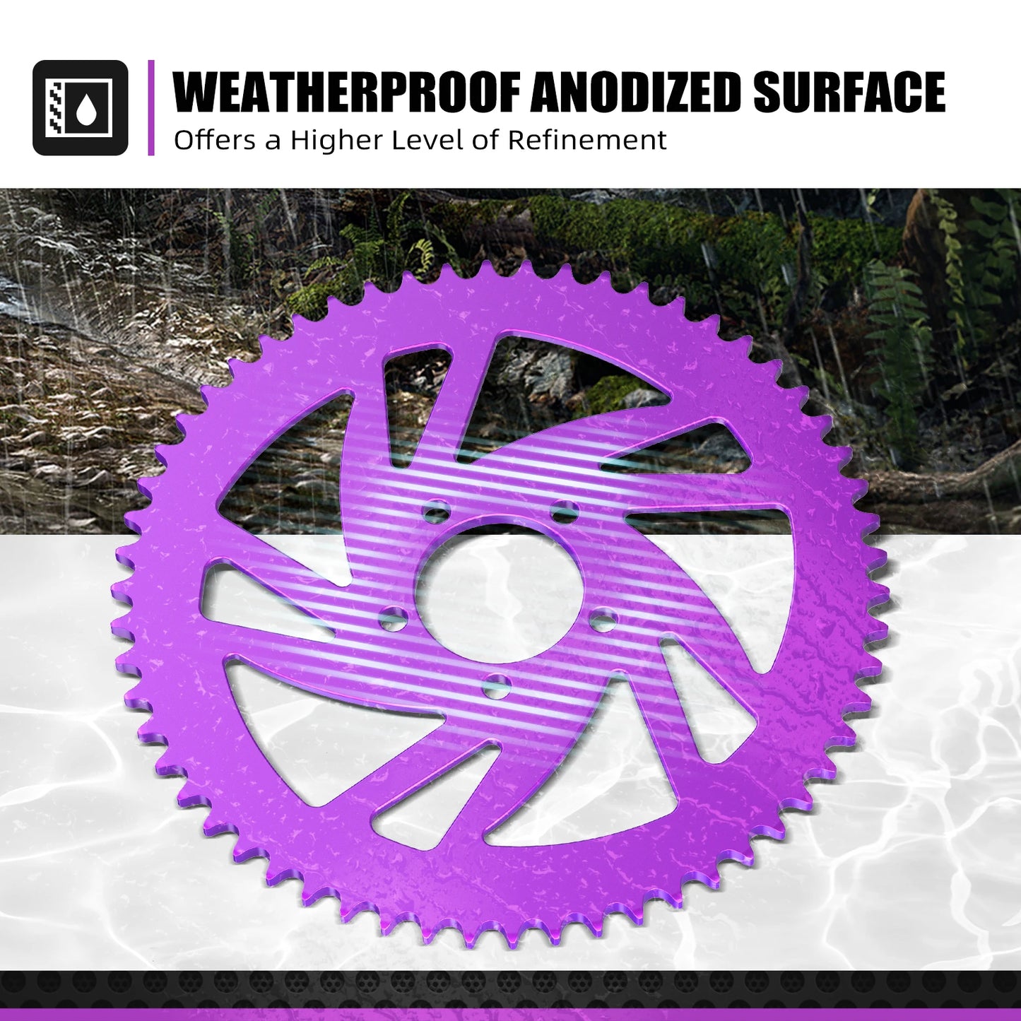 NICECNC Electric Dirt Bike 58T Rear Chain Sprockets For Surron Light Bee X S L1E Segway X160 X260 Motorcycle Enhanced Sprocket RISE DEFENSE SYSTEMS.AI PRODUCTS