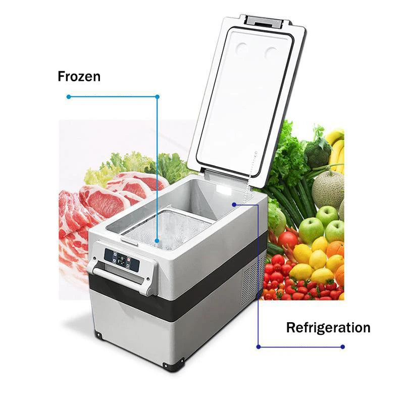 Hot Selling Car Refrigerator 35/45/55L Compressor Camping Small Refrigerator Freezer Car Portable Car Refrigerator RISE DEFENSE SYSTEMS.AI PRODUCTS