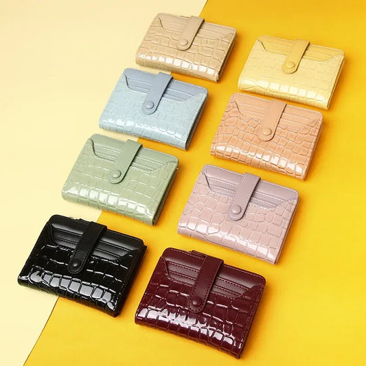 Mini Crocodile Print Clutch Wallet, Short Credit Card Holder, Women's Card Case & Coin Purse Cute Wallet RISE DEFENSE SYSTEMS.AI PRODUCTS
