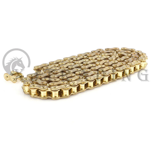 420 Chains Gold 102L/104L/108L/126L/132L/140L links chain For 50cc-150cc dirt bike/pit bike CRF 50 70 SSR Pit Dirt Bike RISE DEFENSE SYSTEMS.AI PRODUCTS