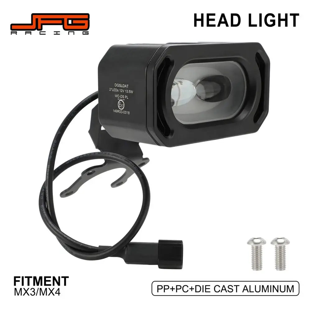 Motorcycles Accessories Head Light Lamp Headlight 2LEDs 12V For Talaria Sting MX3 Talaria MX4 Electric Vehicle Dirt E-Bike Moto RISE DEFENSE SYSTEMS.AI PRODUCTS