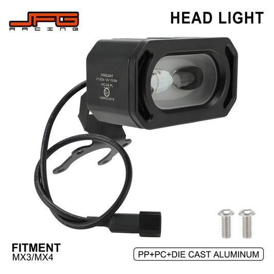 Motorcycles Accessories Head Light Lamp Headlight 2LEDs 12V For Talaria Sting MX3 Talaria MX4 Electric Vehicle Dirt E-Bike Moto RISE DEFENSE SYSTEMS.AI PRODUCTS