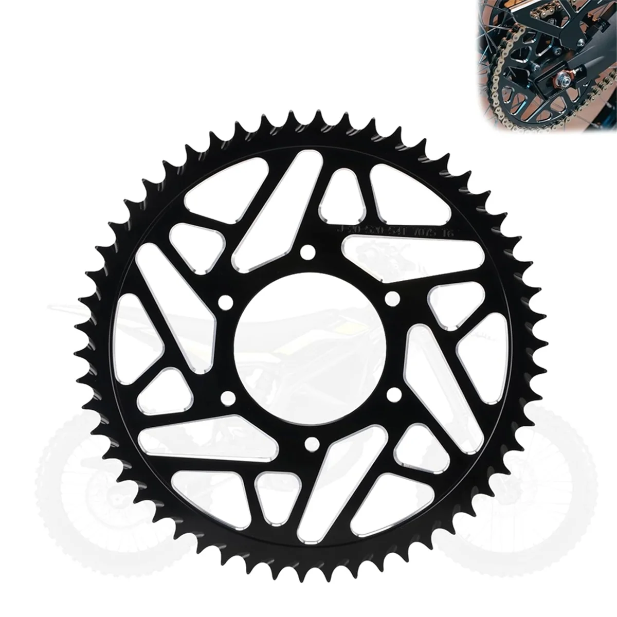 54T Chain Sprocket Rear Sprocket for Surron Ultra Bee,Aluminum Alloy Powersports Drive Sprockets Black RISE DEFENSE SYSTEMS.AI PRODUCTS