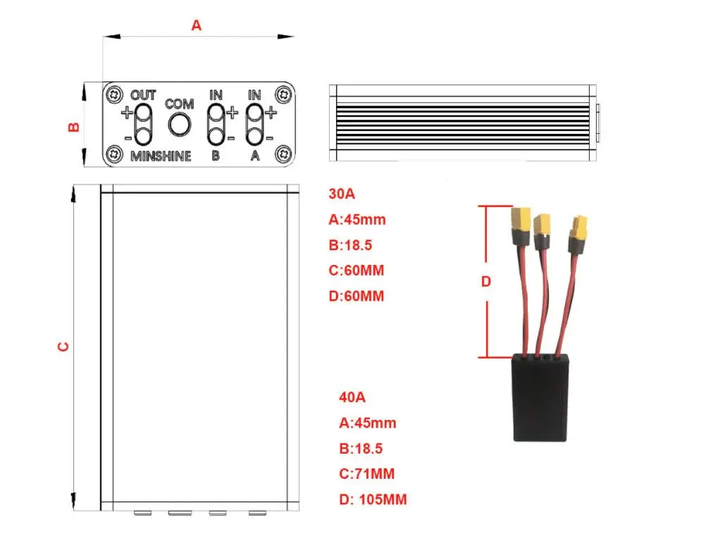 Big Current 120A Dual Battery Discharge Converter Connection Adapter 20V-72V 20A/30/40A/80A/120A Module Balanced Discharge RISE DEFENSE SYSTEMS.AI PRODUCTS