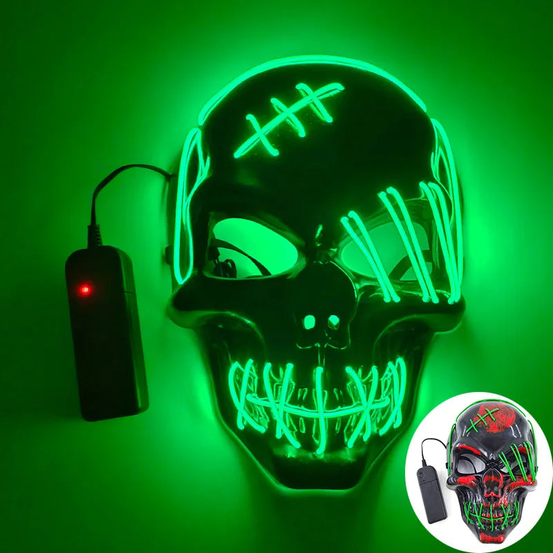 New Design Glowing Bloody Rabbit Mask Led Neon Cosplay Bear  Mask Halloween Horror Carnival Masquerade costume Decoration Props RISE DEFENSE SYSTEMS.AI PRODUCTS