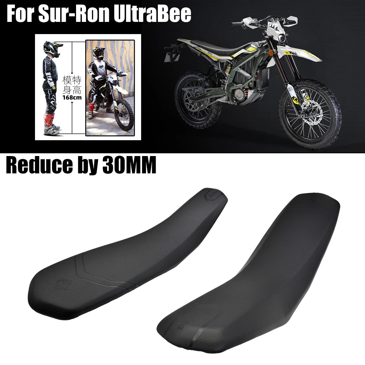 For Surron Ultra Bee Seat Cushion Reduced or Original Sur Ron Electric Motorcycle Off-Road Vehicle Enduro Dirt Pit Bike RISE DEFENSE SYSTEMS.AI PRODUCTS