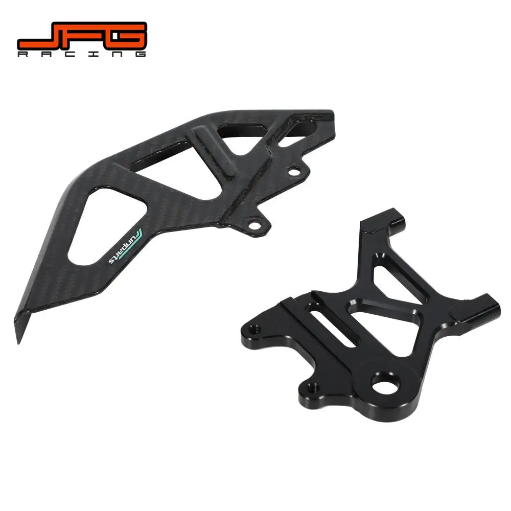 Funparts Motorcycle Rear Disc Guard Cover Carbon Fiber Protection For SUR-RON Surron S X Off-Road Electric Vehicle Dirt Pit Bike RISE DEFENSE SYSTEMS.AI PRODUCTS