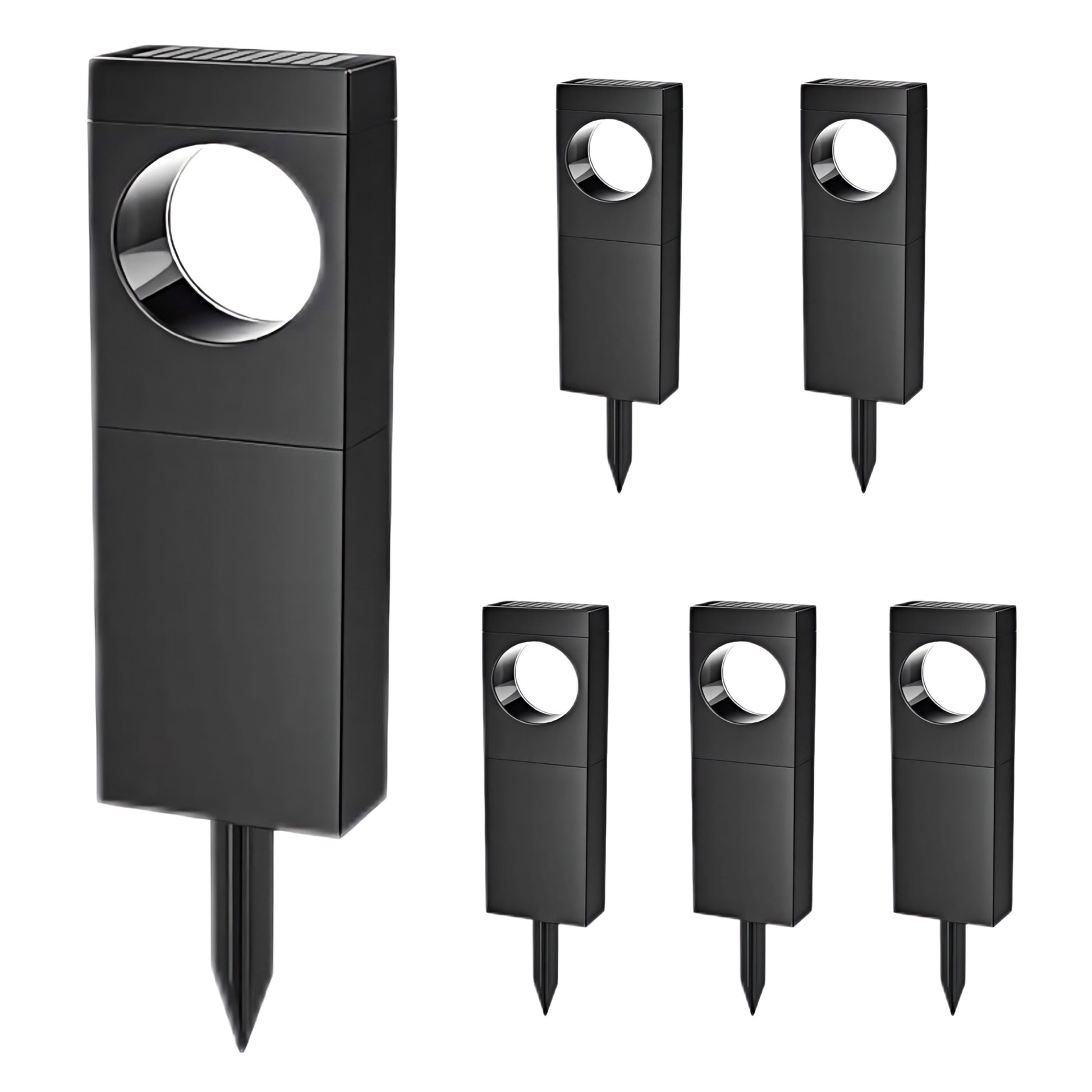 Solar Outdoor Lights 6 Pack, Bright Pathway Outdoor, Achieve, Moon Shape Landscape, Auto On/Off For Outside Yard Garden Path, IPX5 Waterproof Solar Pathway Lights Outdoor( Warm White ) RISE DEFENSE SYSTEMS.AI PRODUCTS