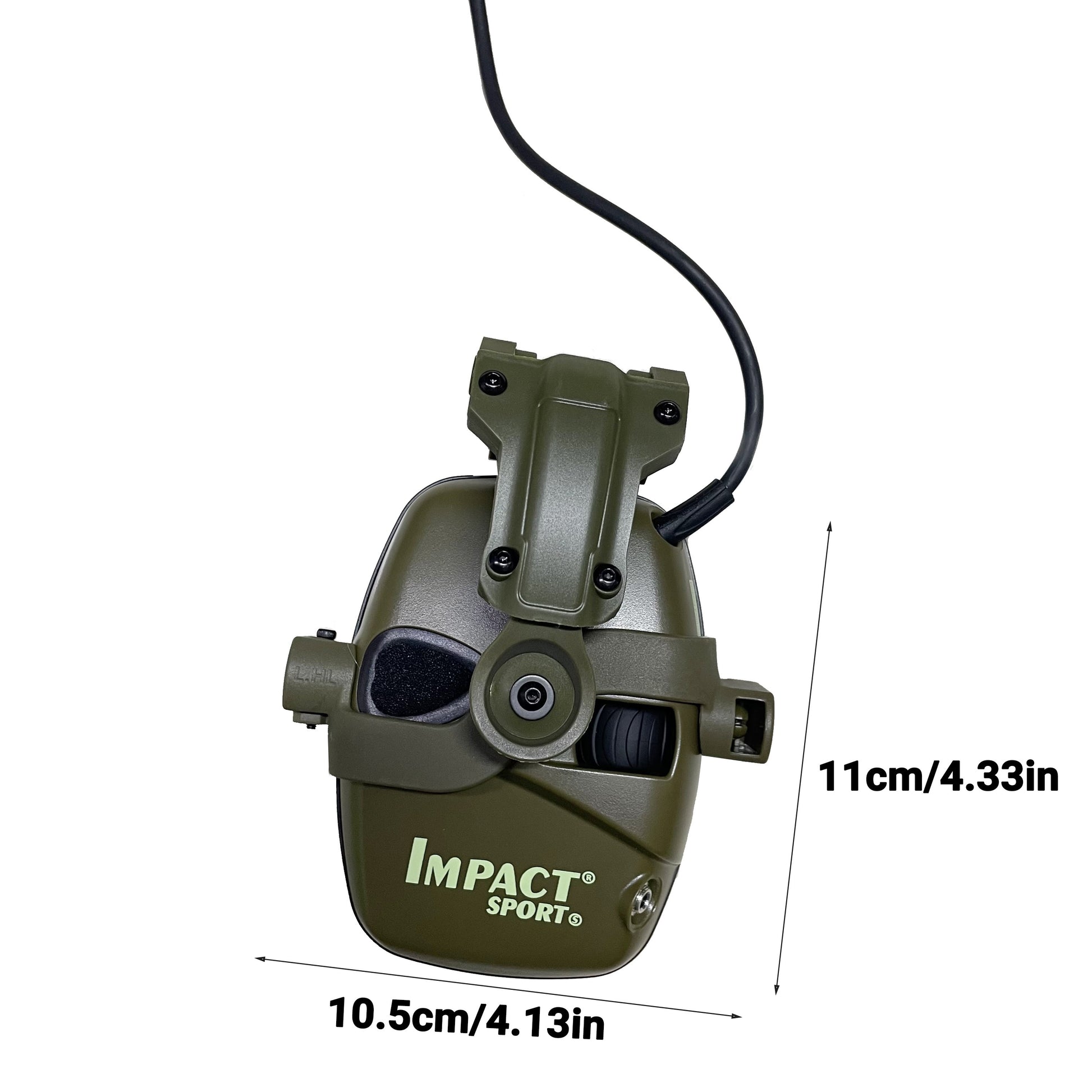 Tactical Shooting Earmuffs - Helmet Mounted, Electronic Sound Pickup, Active Noise Reduction, Hearing Protection, No Battery Required - For Shooters & Outdoor Enthusiasts - Ideal for Range Use & Hunting RISE DEFENSE SYSTEMS.AI PRODUCTS