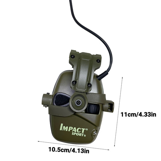 Tactical Shooting Earmuffs - Helmet Mounted, Electronic Sound Pickup, Active Noise Reduction, Hearing Protection, No Battery Required - For Shooters & Outdoor Enthusiasts - Ideal for Range Use & Hunting RISE DEFENSE SYSTEMS.AI PRODUCTS