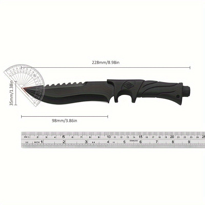 1pc Premium Outdoor Stainless Steel Straight Blade Knife - Durable EDC Fixed Blade with Sheath, Multi-Purpose Cutting Tool for Camping, Hiking, and Outdoor Adventures - Corrosion-Resistant, Ergonomic Handle, and Portable Desi RISE DEFENSE SYSTEMS.AI PRODUCTS