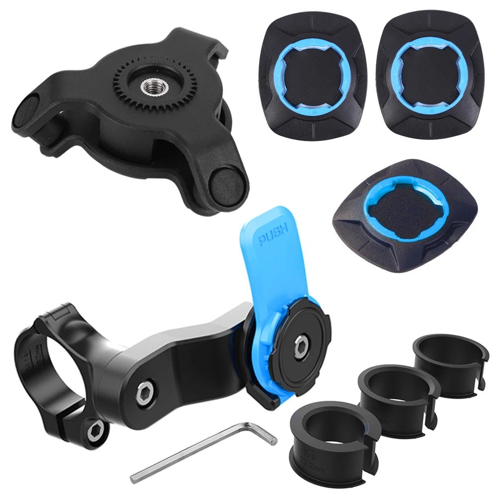 Bicycle Quadlock Moto Support Bike Phone Holder Bicycle Phone Stand Ram Mount MTB Bicycle Scooter Security Cell Phone Accessory - RISE DEFENSE SYSTEMS.AI PRODUCTS