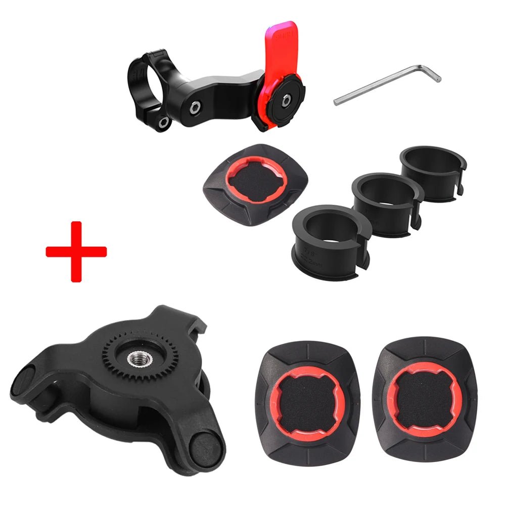 Bicycle Quadlock Moto Support Bike Phone Holder Bicycle Phone Stand Ram Mount MTB Bicycle Scooter Security Cell Phone Accessory - RISE DEFENSE SYSTEMS.AI PRODUCTS