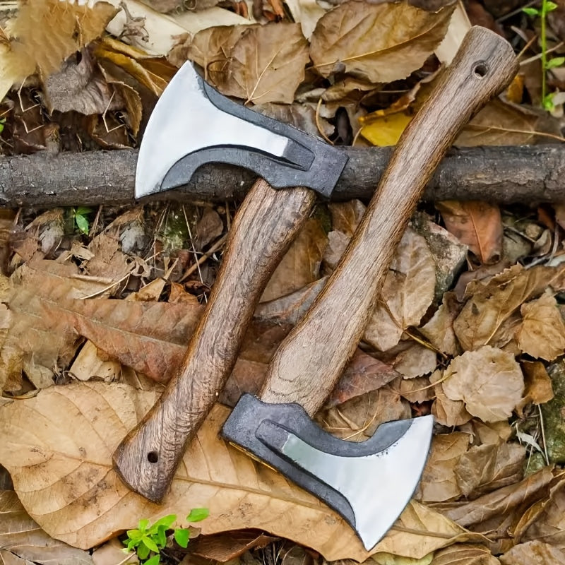 1pc, multi-functional outdoor axe - special steel forged wooden handle Russian tomahawk outdoor camping engineer axe, all steel aircraft axe, portable logging axe, home cutting axe RISE DEFENSE SYSTEMS.AI PRODUCTS